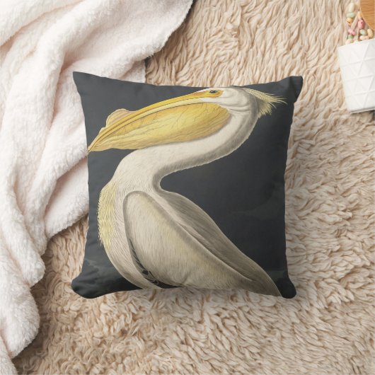 アメリカの鳥のアメリカ産の白ペリカン クッション (ブランケット)
