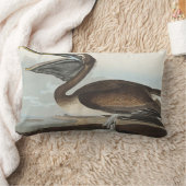 アメリカの鳥の茶色のペリカン ランバークッション (ブランケット)