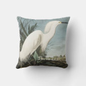 アメリカの鳥の雪のヘロンまたは白いエグレ クッション (裏面)