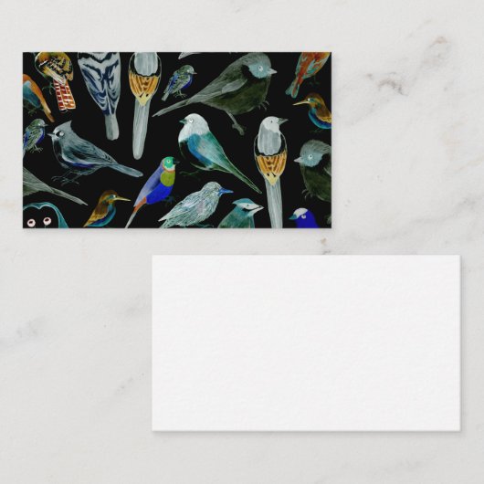 アメリカの鳥-ペットと野鳥 名刺 (正面/裏面)