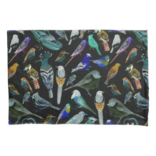 アメリカの鳥-ペットと野鳥 枕カバー (正面)