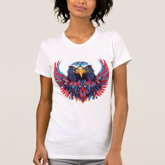 アメリカの鷲と愛国的なシンボルを持つTO Z Tシャツ