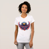 アメリカの鷲と愛国的なシンボルを持つTO Z Tシャツ (正面フル)