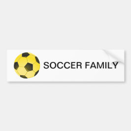 アメリカの黄色いサッカーボール バンパーステッカー