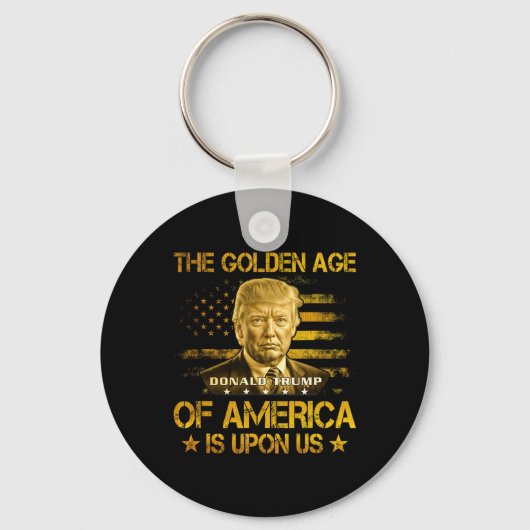 アメリカの黄金時代が到来 Funny Trump G キーホルダー (正面)