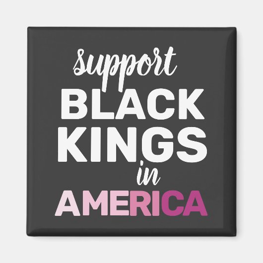 アメリカの黒人王たちを応援しよう No Kings 抗議 マグネット (正面)