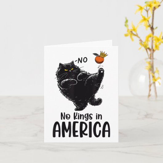 アメリカの黒猫の王たちピープル・ポリティ カード (黄色い花)