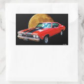 アメリカの鼓動の昨日シボレー 長方形シール (バッグ)