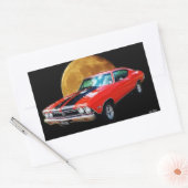 アメリカの鼓動の昨日シボレー 長方形シール (封筒)