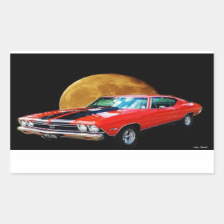 アメリカの鼓動の昨日シボレー 長方形シール