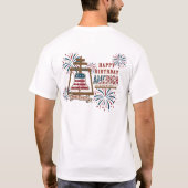 アメリカの250周年リバーサイド・レインクロス Tシャツ (裏面)