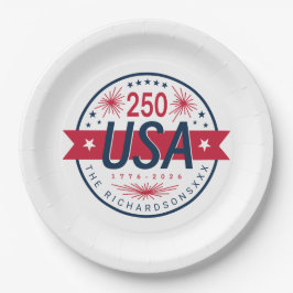 アメリカの250周年記念 アメリカの誕生から250年 ペーパープレート