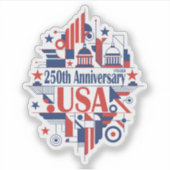 アメリカの250周年記念 シール (正面)