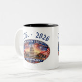 アメリカの250周年 ツートーンマグカップ (正面左)