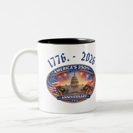 アメリカの250周年 ツートーンマグカップ (左)