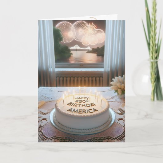 アメリカの250歳の誕生日パーティー カード (正面)