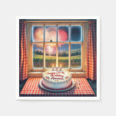 アメリカの250歳の誕生日パーティー スタンダードカクテルナプキン (正面)