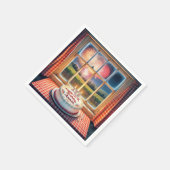 アメリカの250歳の誕生日パーティー スタンダードカクテルナプキン (角)