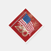 アメリカの250誕生日でスパークラーズ スタンダードカクテルナプキン (角)