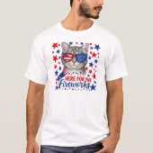 アメリカの4th of July シャツ、彼女への愛国的なギフト Tシャツ (正面)