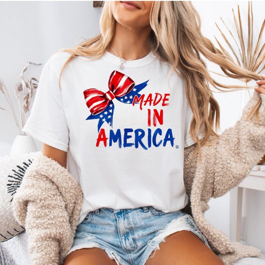 アメリカの4th of July シャツ、彼女への愛国的なギフト Tシャツ
