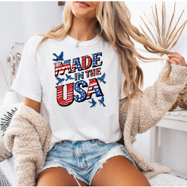 アメリカの4th of July シャツ、彼女への愛国的なギフト Tシャツ
