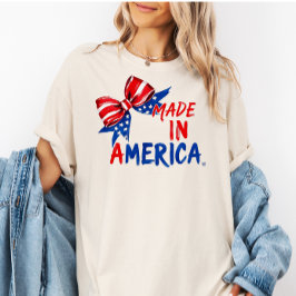 アメリカの4th of July シャツ、彼女への愛国的なギフト Tシャツ