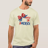 アメリカの4th of July シャツ、彼女への愛国的なギフト Tシャツ (正面)