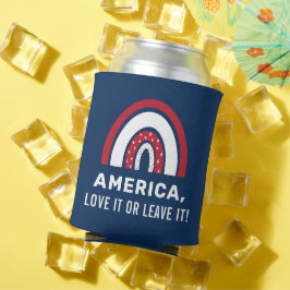 アメリカの4th Of July スタイリッシュで愛国的なアメリカン レインボー 缶クーラー