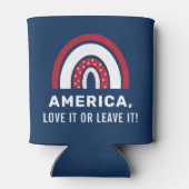 アメリカの4th Of July スタイリッシュで愛国的なアメリカン レインボー 缶クーラー (裏面)