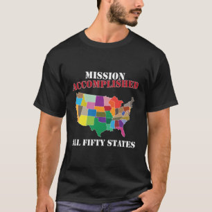 アメリカの50人の州の任務の共犯者を訪問した Tシャツ
