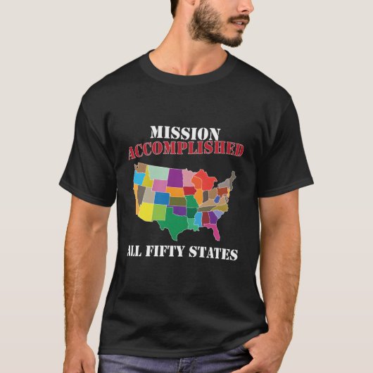 アメリカの50人の州の任務の共犯者を訪問した Tシャツ (正面)