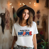 アメリカの7月4日の独立記念日の愛国心 Tシャツ