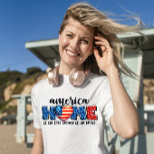 アメリカの7月4日の独立記念日の愛国心 Tシャツ