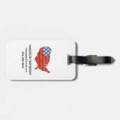 アメリカの|は米国の地図に私のハートあります ラゲッジタグ (裏面横)