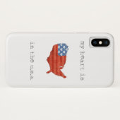 アメリカの|は米国の地図に私のハートあります Case-Mate iPhoneケース (裏面(横))