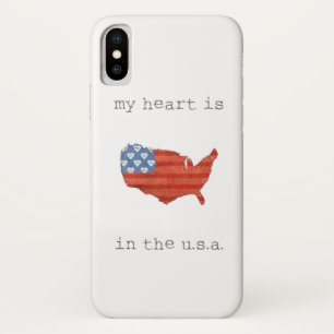 アメリカの は米国の地図に私のハートあります iPhone X ケース