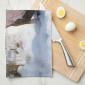 アメリカの(犬)スタッフォードがそれを雪のクリスマスに許す キッチンタオル (四つ折り)