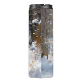 アメリカの(犬)スタッフォードがそれを雪のクリスマスに許す タンブラー (裏面)