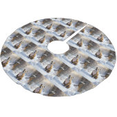 アメリカの(犬)スタッフォードがそれを雪のクリスマスに許す ブラッシュドポリエステルツリースカート (アングル)