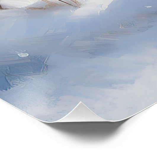 アメリカの（犬）スタッフォードがそれを雪のクリスマスに許す ポスター (コーナー)