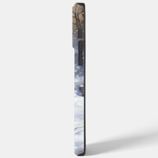 アメリカの（犬）スタッフォードがそれを雪のクリスマスに許す Case-Mate iPhoneケース (裏面 / 左)