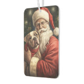 アメリカの(犬)スタッフォードとサンタクロースのクリスマス カーエアーフレッシュナー (左)