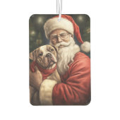 アメリカの(犬)スタッフォードとサンタクロースのクリスマス カーエアーフレッシュナー (裏面)