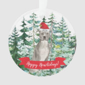 アメリカの(犬)スタッフォードテリア·ドッグ·クリスマス オーナメント (正面)