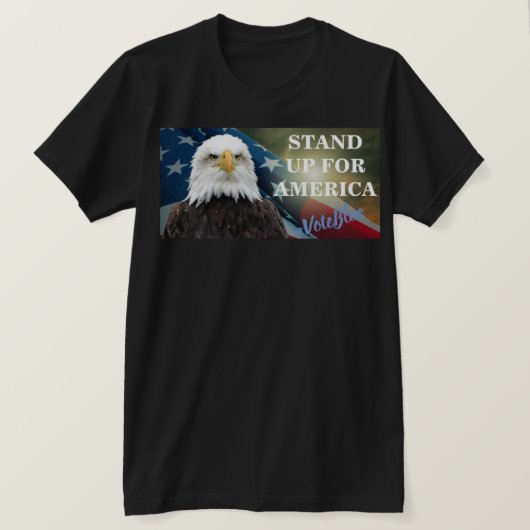 アメリカの#VoteBlue Tシャツに立ち向かう Tシャツ (デザイン正面)