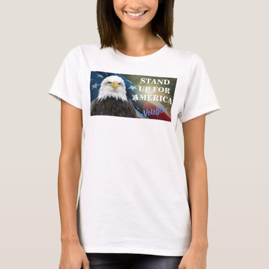 アメリカの#VoteBlue Tシャツに立ち向かう Tシャツ (正面)