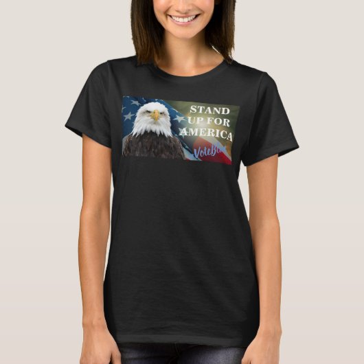 アメリカの#VoteBlue Tシャツに立ち向かう Tシャツ (正面)