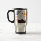 アメリカのBald EagleとFlag – 透明。 トラベルマグ (左)