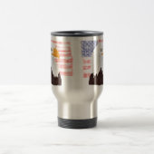 アメリカのBald EagleとFlag – 透明。 トラベルマグ (中央)